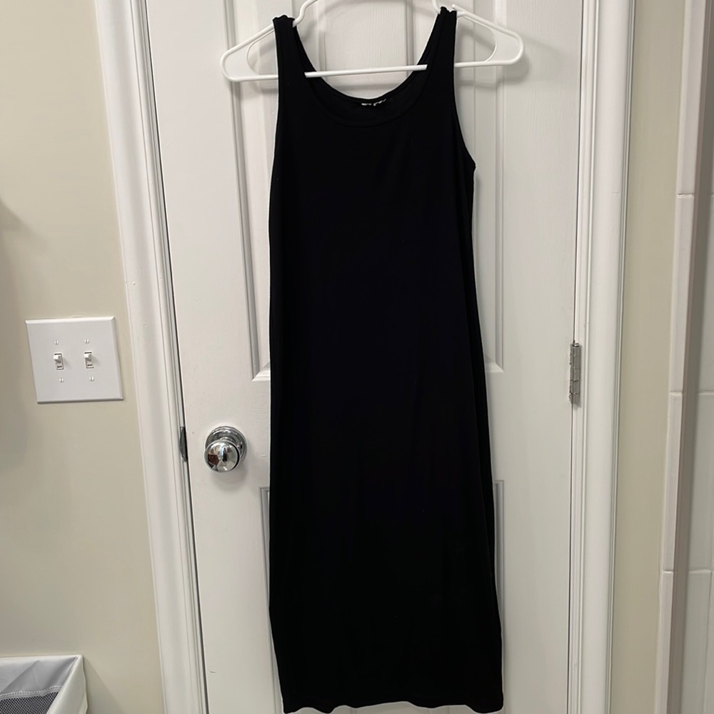 slinky black cover up /stretchy cotton